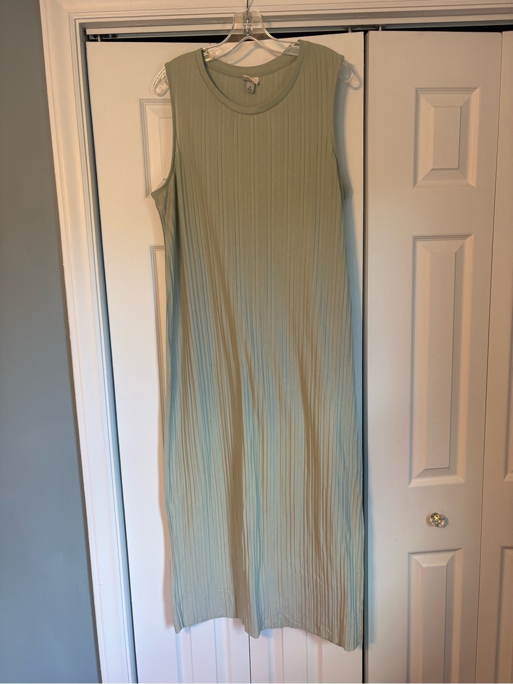 a new day Sleeveless Ribbed Maxi Dress in Sage Green